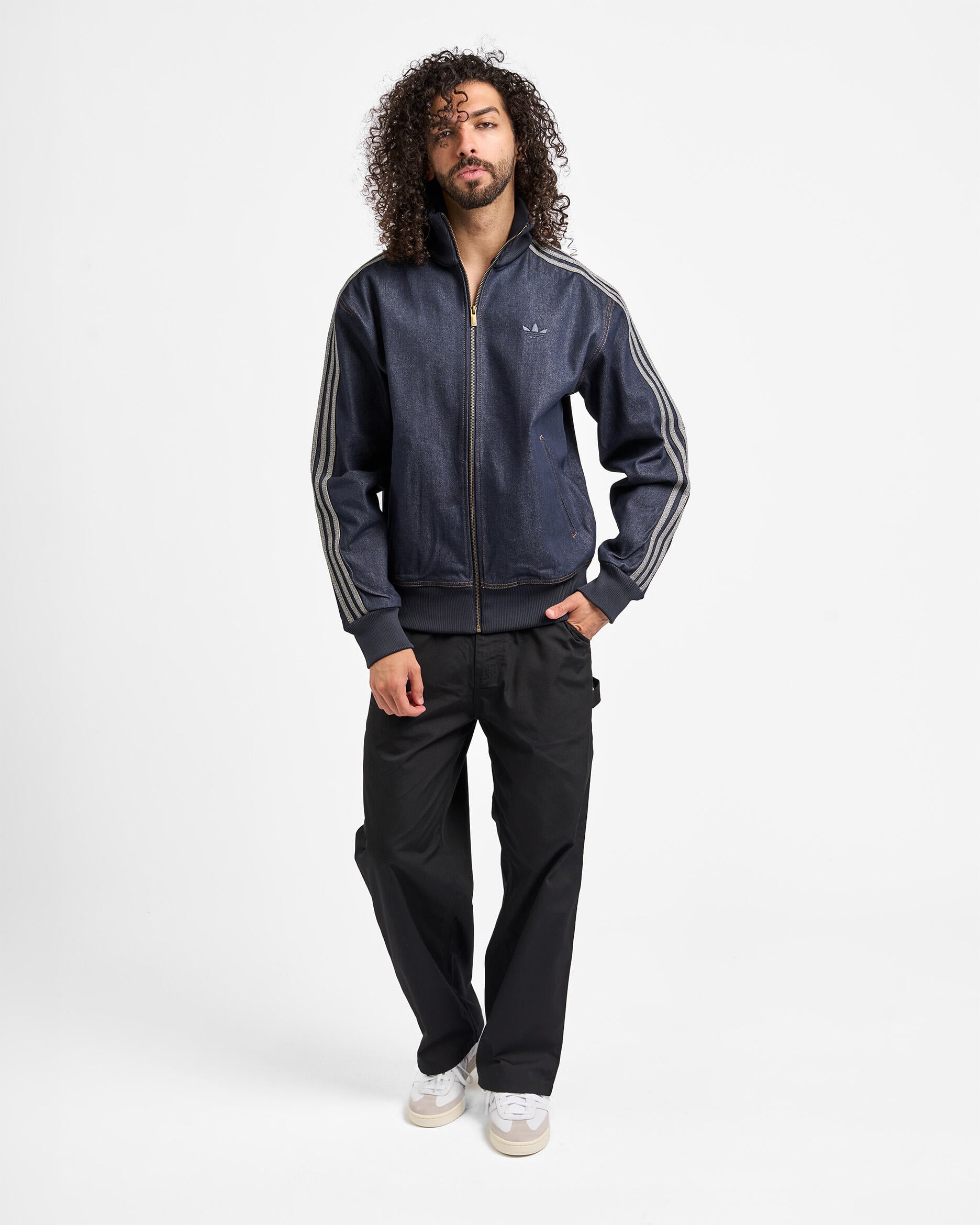 adidas Originals Firebird Adicolor Raw Denim Track Top Jacket